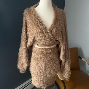 SET: wrap shirt and skirt